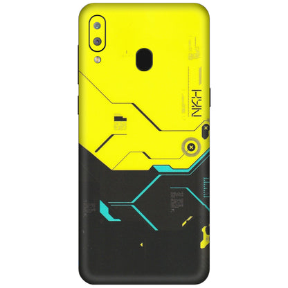 Samsung A/S Series Phone Skins (All Models) - Black Yellow Technica - Matte Finish (M-53) Samsung Galaxy A30