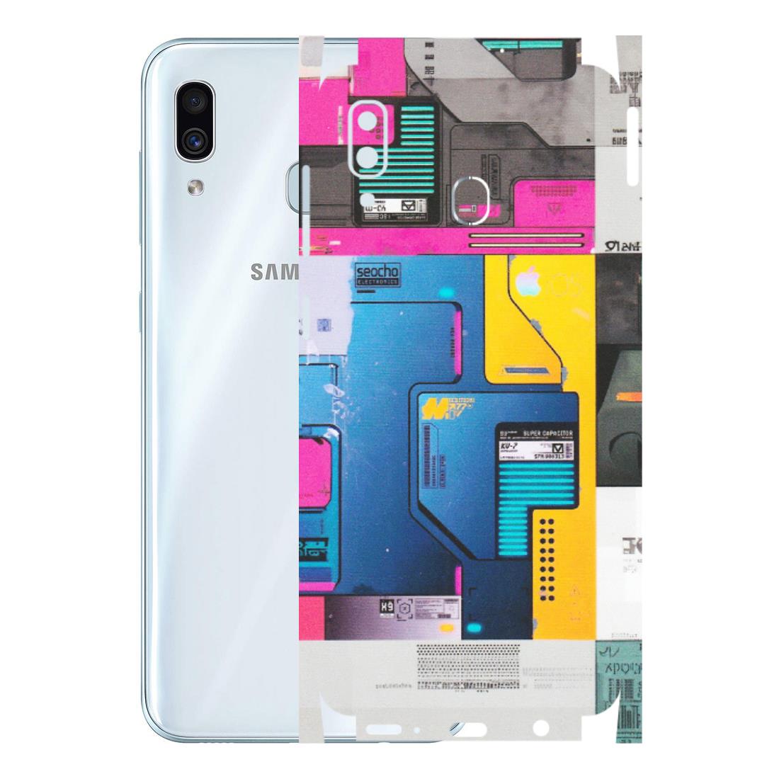Samsung A/S Series Phone Skins (All Models) - Colourfull Motherboard Internals - Matte Finish (M-55) Samsung Galaxy A30