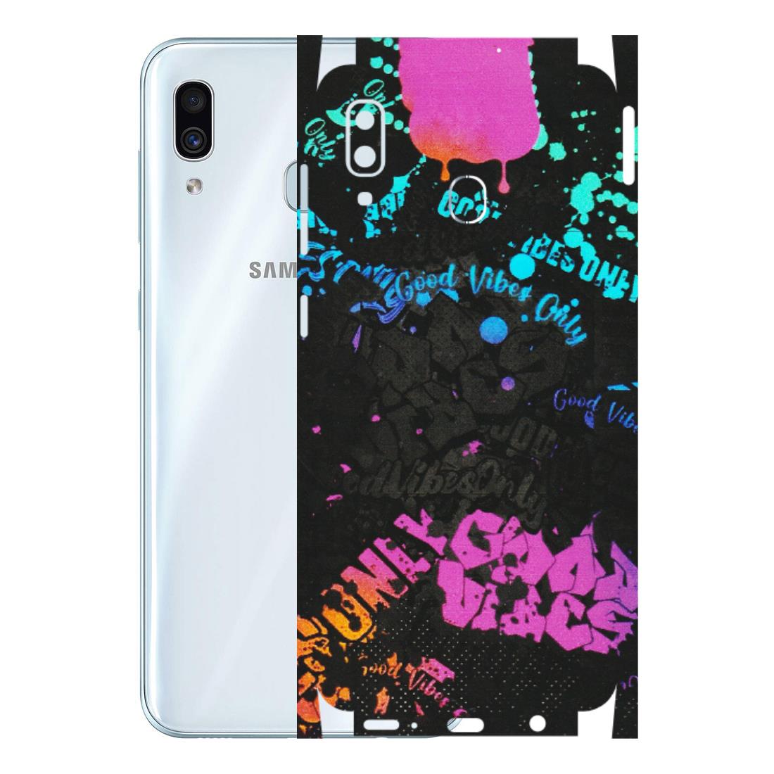 Samsung A/S Series Phone Skins (All Models) - Majestic Black Vibes - Matte Finish (M-62) Samsung Galaxy A30
