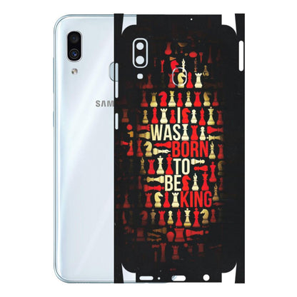 Samsung A/S Series Phone Skins (All Models) - Born To Be King - Matte Finish (M-73) Samsung Galaxy A30