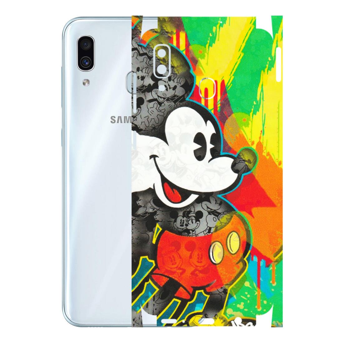 Samsung A/S Series Phone Skins (All Models) - Multiple Mickey With Colourful Texture - Matte Finish (M-84) Samsung Galaxy A30