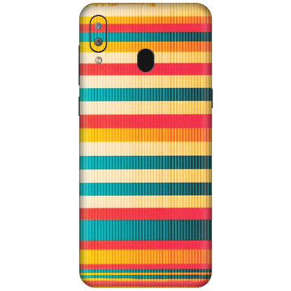 Samsung A/S Series Phone Skins (All Models) - Colourful Stripes Soothing Effect - Matte Finish (M-86) Samsung Galaxy A30