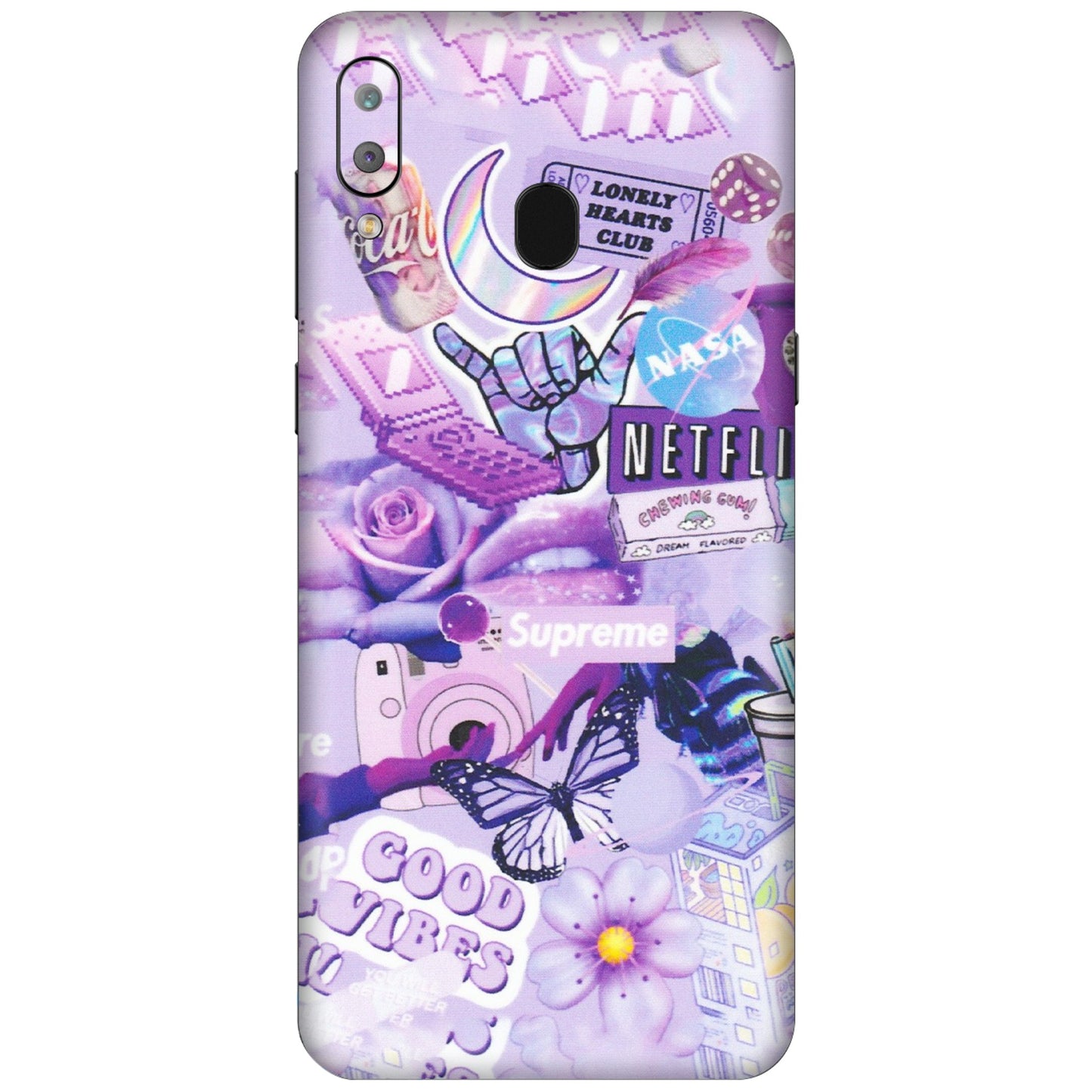 Samsung A/S Series Phone Skins (All Models) - Supreme Purple Magic - Matte Finish (M-88) Samsung Galaxy A30