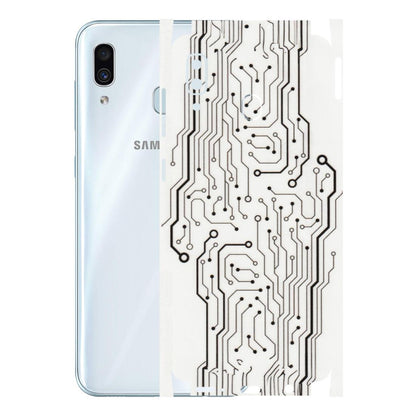 Samsung A/S Series Phone Skins (All Models) - Tech Circuits - Transparent Finish (T-03) Samsung Galaxy A30