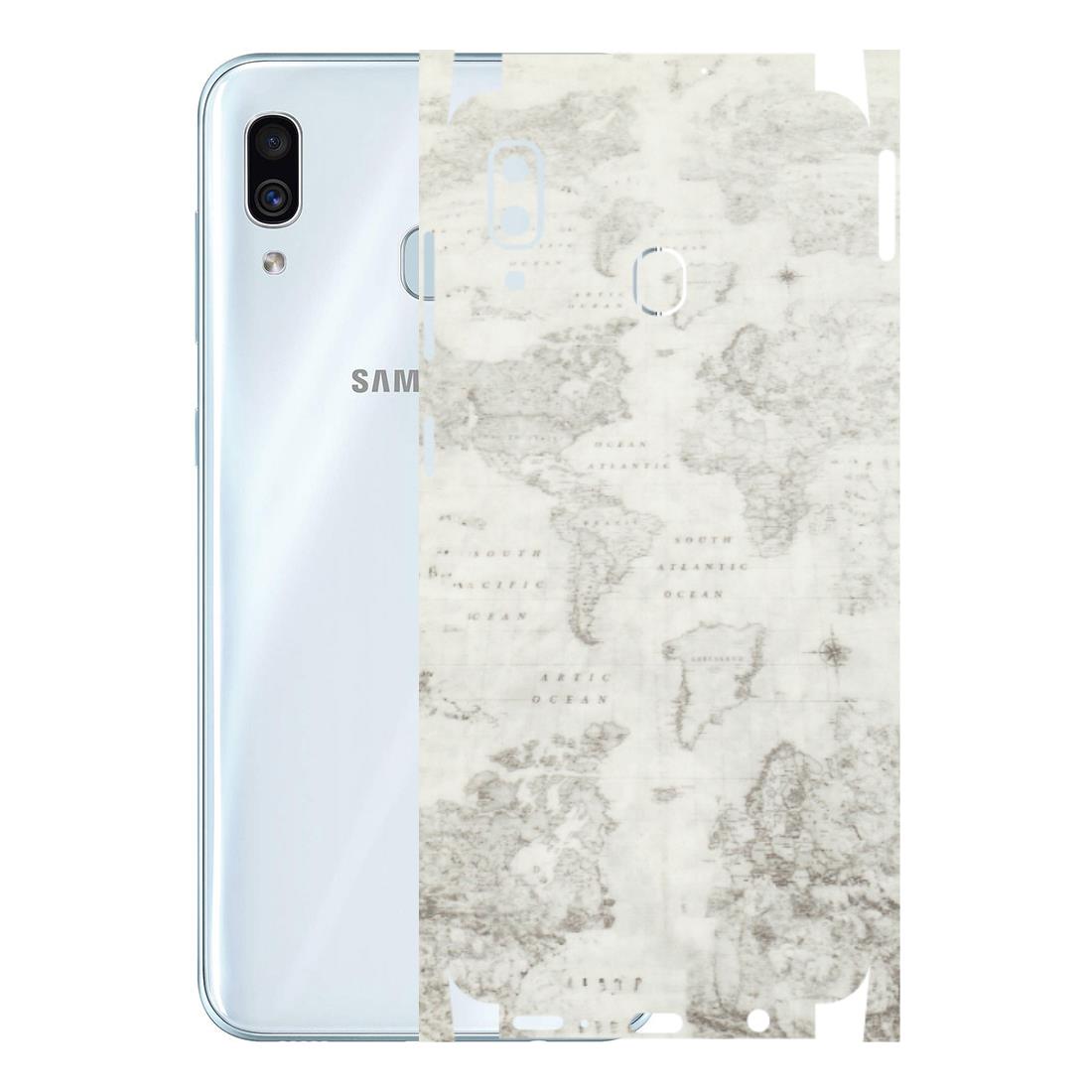 Samsung A/S Series Phone Skins (All Models) - World Travel Map - Transparent Finish (T-04) Samsung Galaxy A30