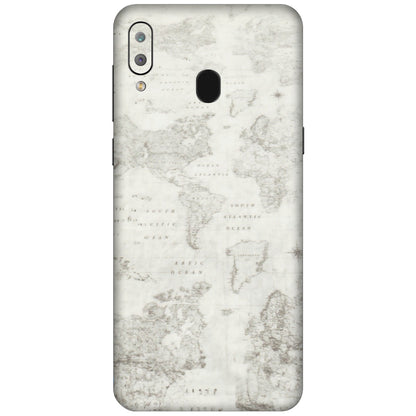 Samsung A/S Series Phone Skins (All Models) - World Travel Map - Transparent Finish (T-04) Samsung Galaxy A30