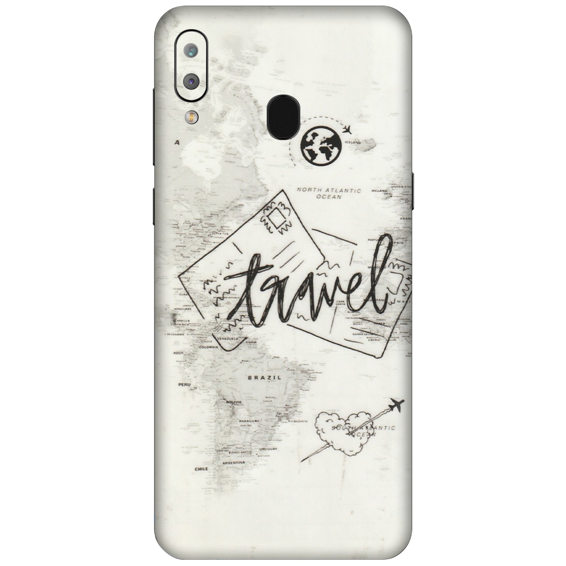 Samsung A/S Series Phone Skins (All Models) - Travel Ticket - Transparent Finish (T-06) Samsung Galaxy A30