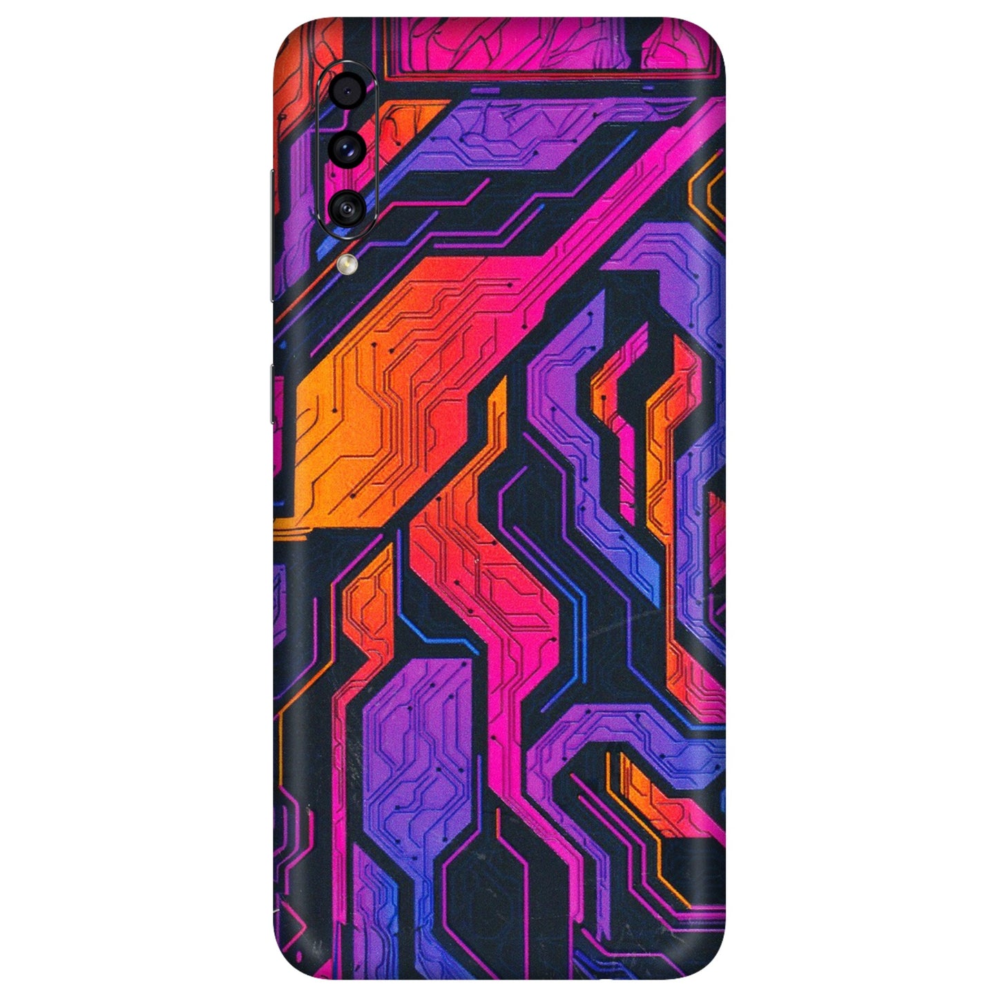Samsung A/S Series Phone Skins (All Models) - Tech Circuits Futuristic - 3D Embossed Finish (L-07) Samsung Galaxy A30s
