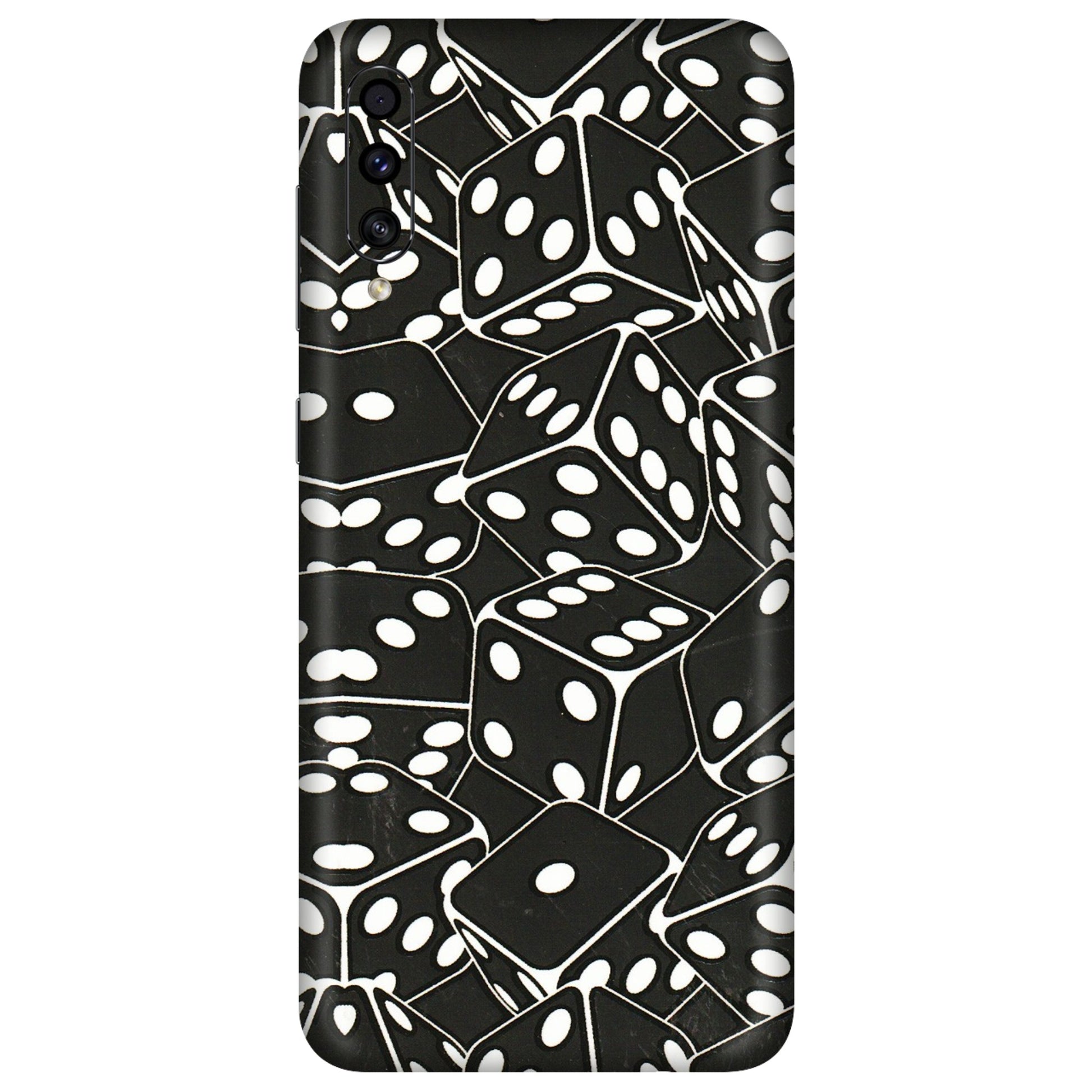 Samsung A/S Series Phone Skins (All Models) - Big Black Dices - 3D Embossed Finish (L-106) Samsung Galaxy A30s