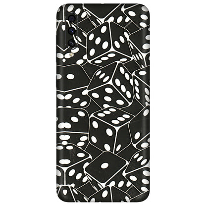 Samsung A/S Series Phone Skins (All Models) - Big Black Dices - 3D Embossed Finish (L-106) Samsung Galaxy A30s