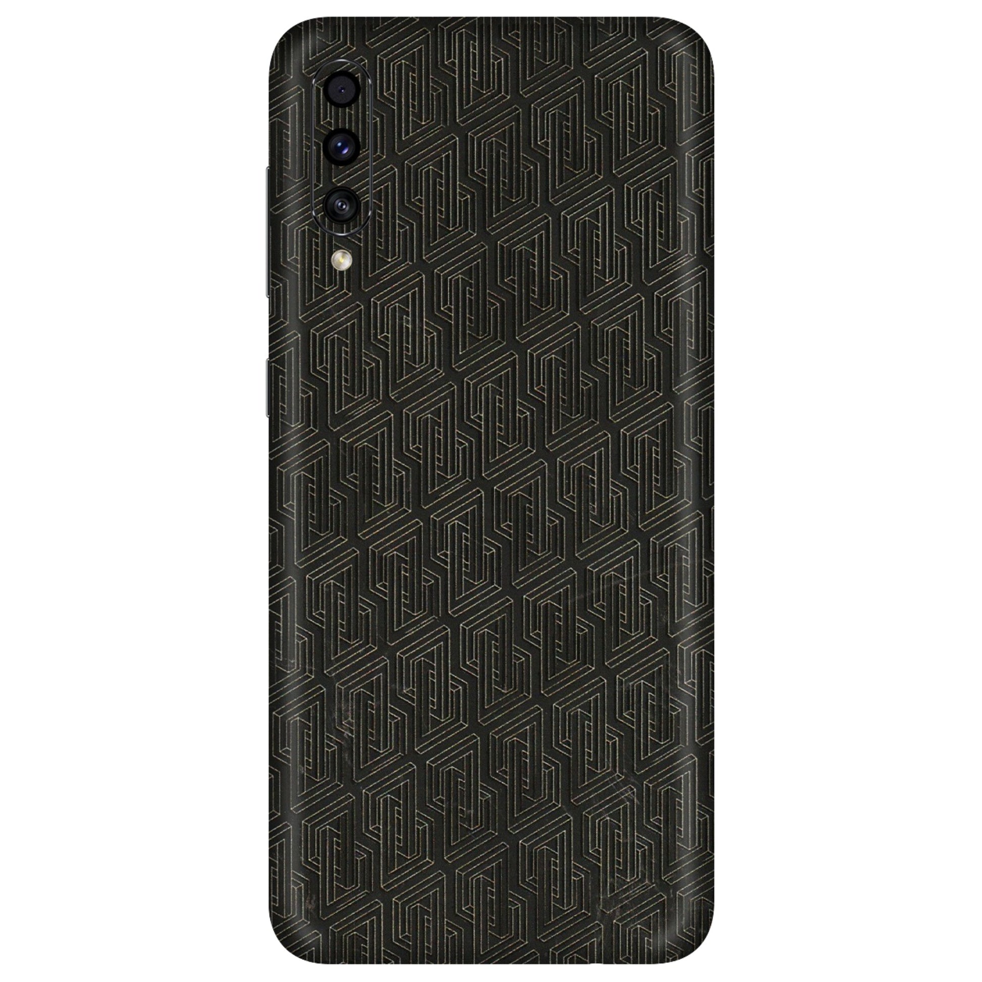 Samsung A/S Series Phone Skins (All Models) - Black Abstract Pattern - 3D Embossed Finish (L-117) Samsung Galaxy A30s