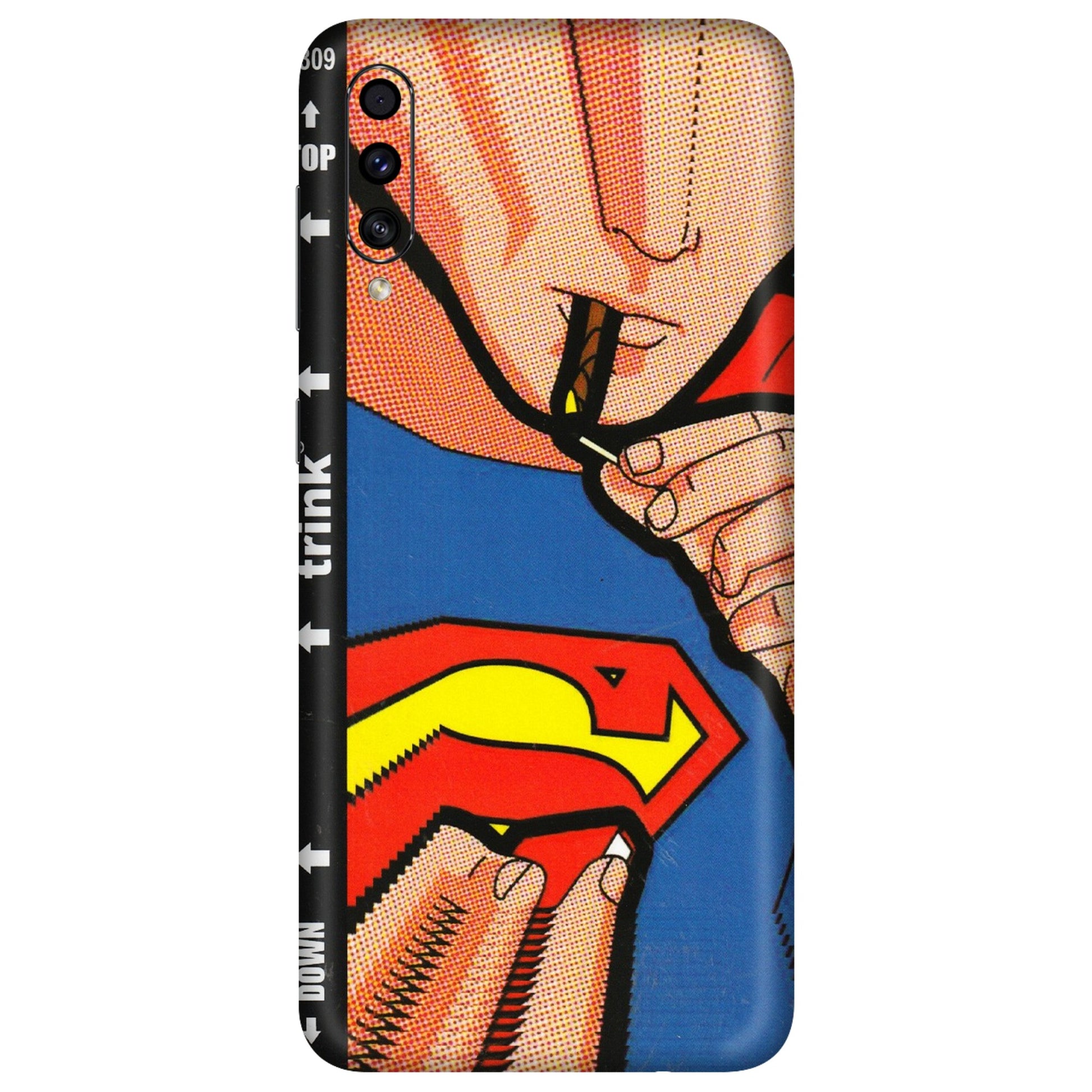 Samsung A/S Series Phone Skins (All Models) - Superman Sutta - 3D Embossed Finish (L-130) Samsung Galaxy A30s