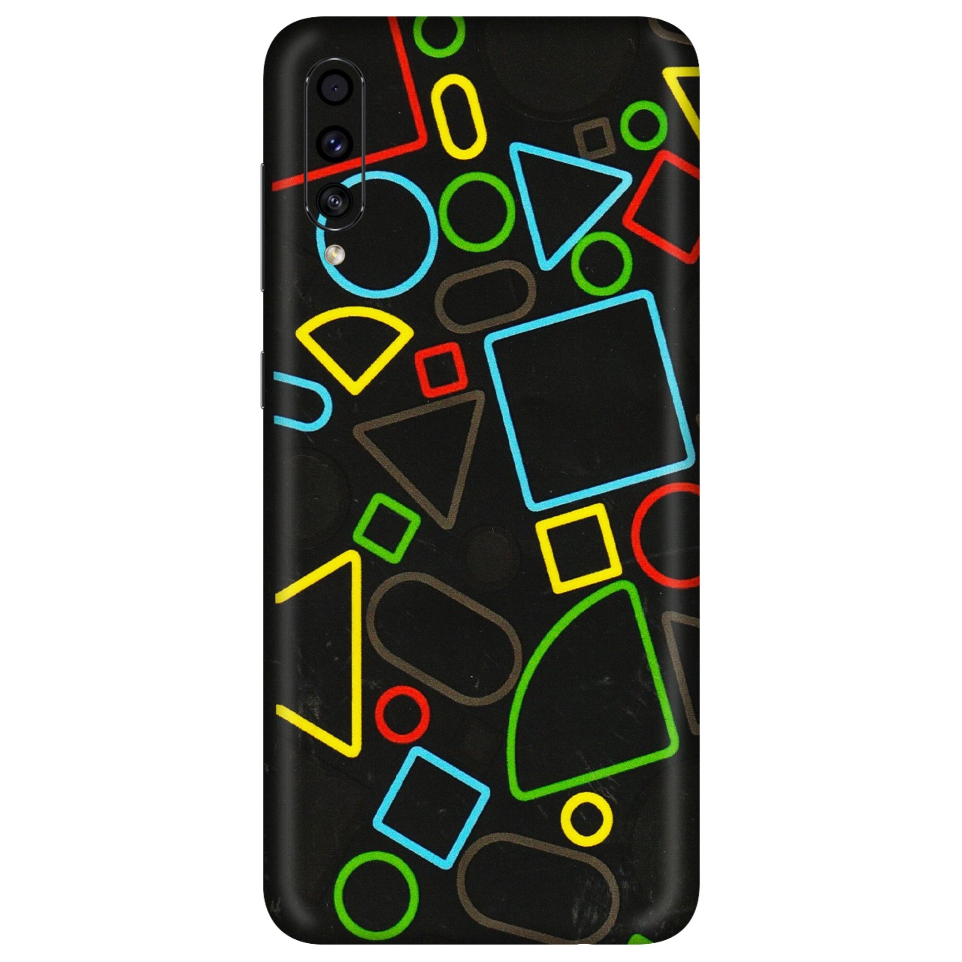 Samsung A/S Series Phone Skins (All Models) - Black Shapes - 3D Embossed Finish (L-131) Samsung Galaxy A30s
