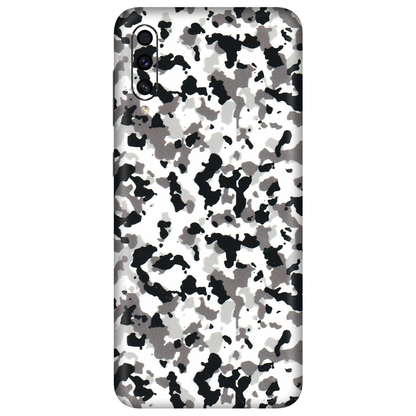 Samsung A/S Series Phone Skins (All Models) - White Black Camouflage - 3D Embossed Finish (L-18) Samsung Galaxy A30s