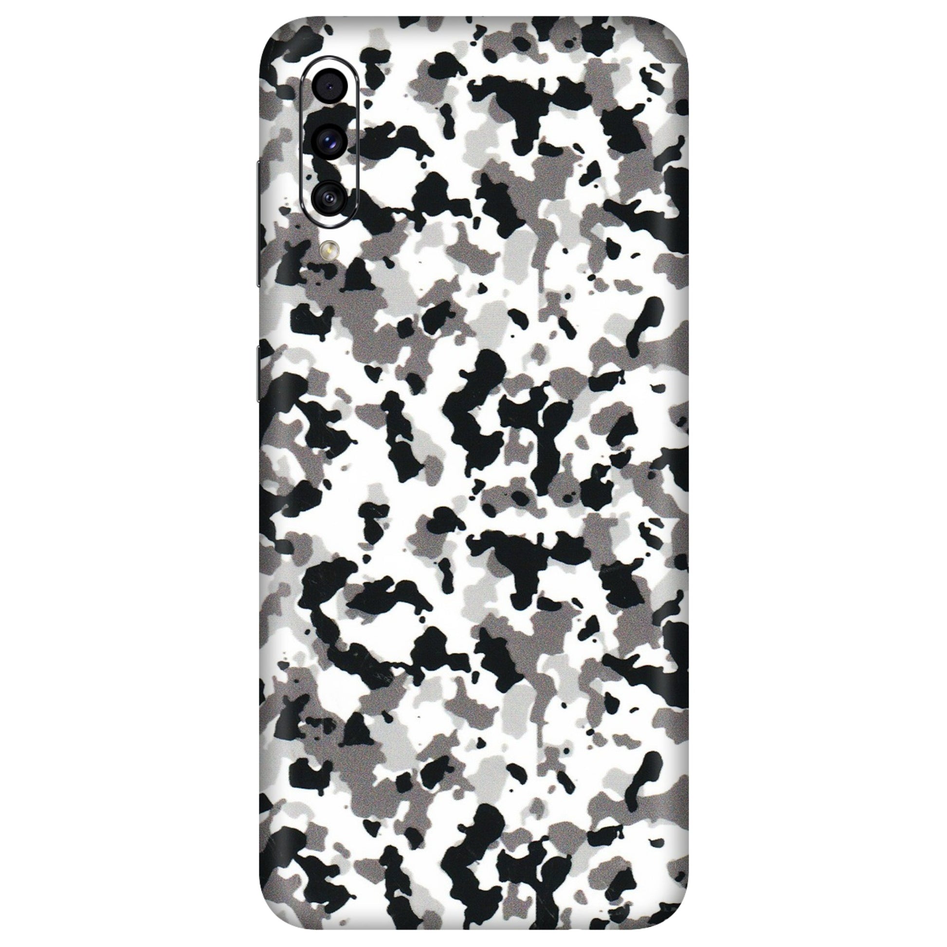 Samsung A/S Series Phone Skins (All Models) - White Black Camouflage - 3D Embossed Finish (L-18) Samsung Galaxy A30s