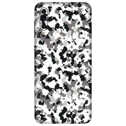 Samsung A/S Series Phone Skins (All Models) - White Black Camouflage - 3D Embossed Finish (L-18) Samsung Galaxy A30s