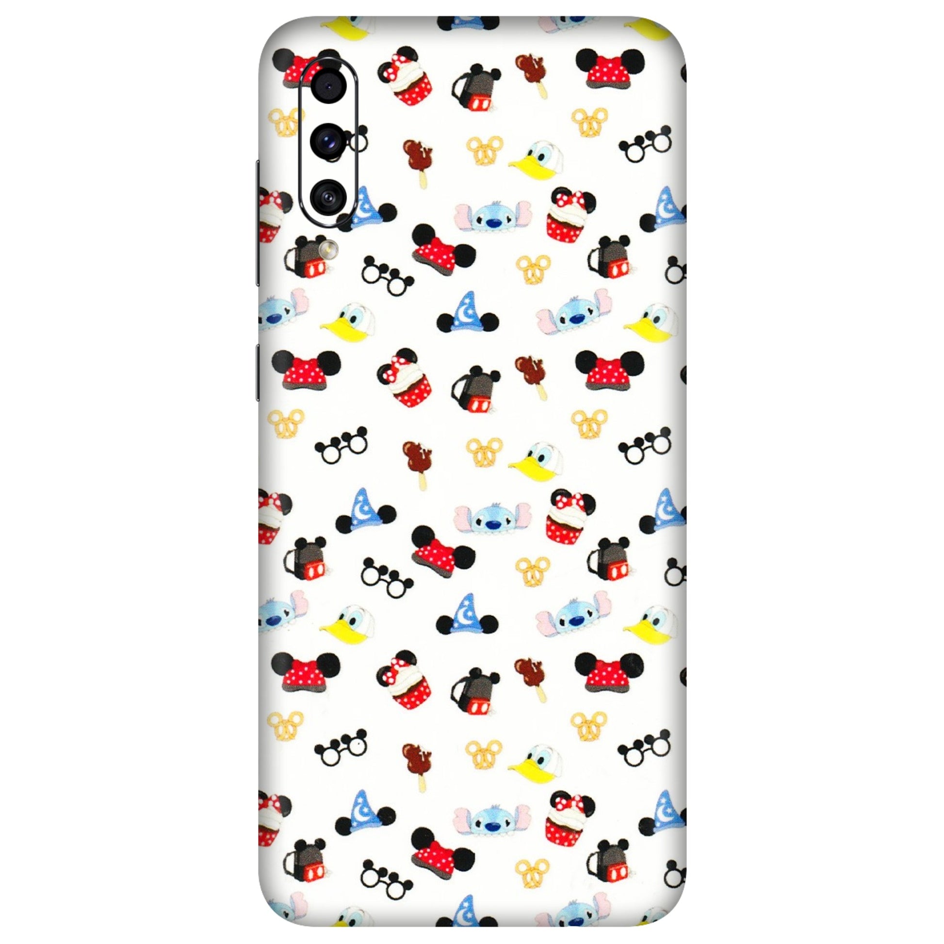 Samsung A/S Series Phone Skins (All Models) - Minnie Mouse & Donald Doodles s - 3D Embossed Finish (L-194) Samsung Galaxy A30s