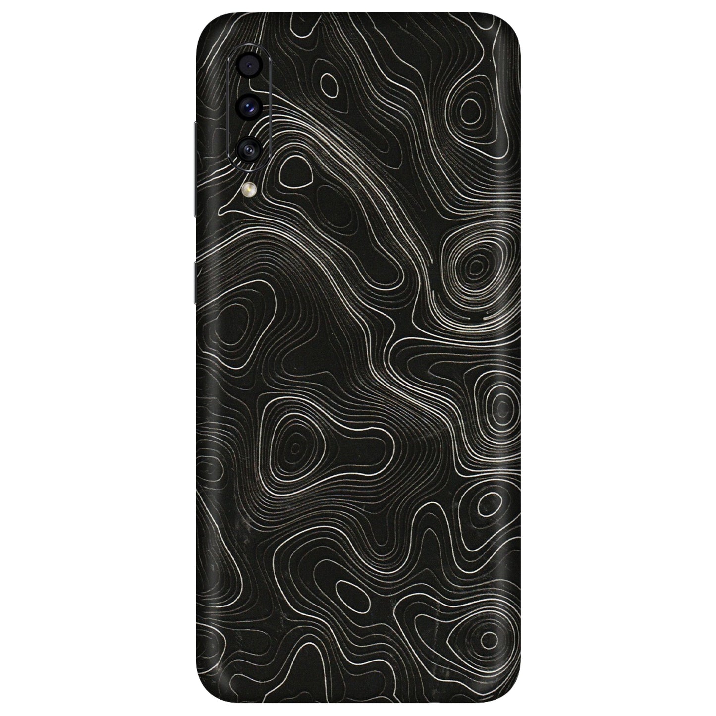 Samsung A/S Series Phone Skins (All Models) - Black Swirl - 3D Embossed Finish (L-196) Samsung Galaxy A30s