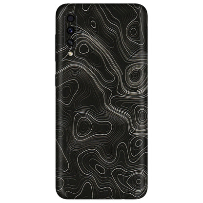 Samsung A/S Series Phone Skins (All Models) - Black Swirl - 3D Embossed Finish (L-196) Samsung Galaxy A30s