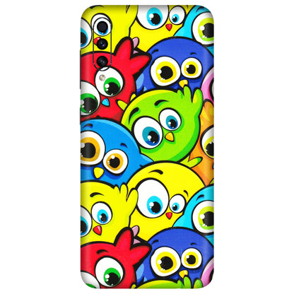 Samsung A/S Series Phone Skins (All Models) - Cute Fluffy Birds - 3D Embossed Finish (L-213) Samsung Galaxy A30s