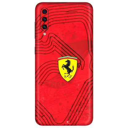 Samsung A/S Series Phone Skins (All Models) - Red Ferrari Logo Stylish - 3D Embossed Finish (L-238) Samsung Galaxy A30s