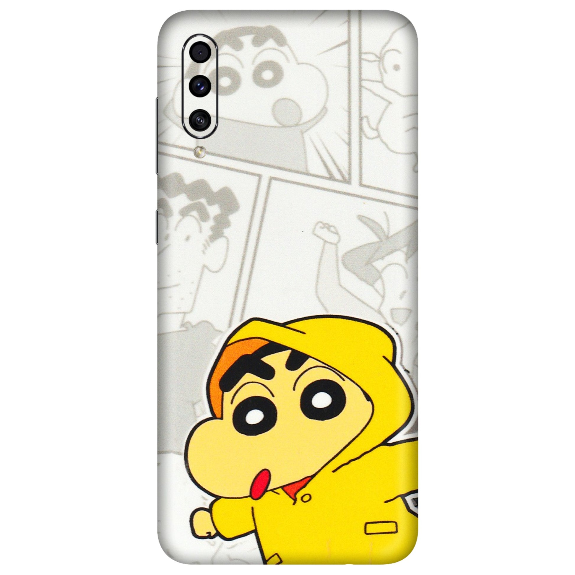 Samsung A/S Series Phone Skins (All Models) - Yellow Shinchan Comic - 3D Embossed Finish (L-246) Samsung Galaxy A30s