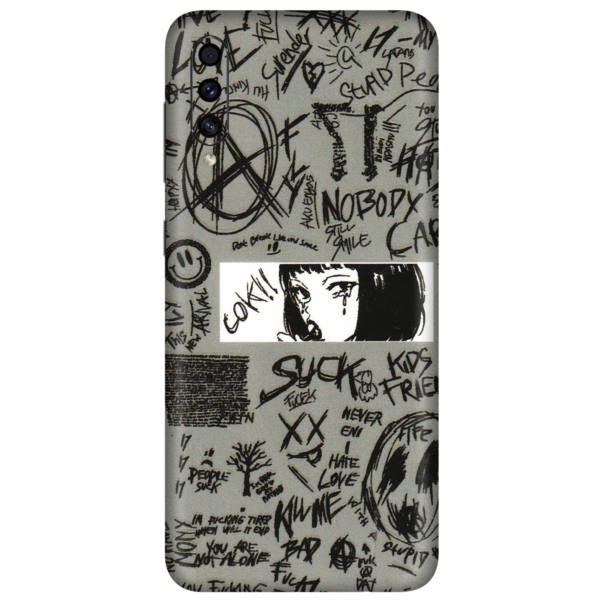 Samsung A/S Series Phone Skins (All Models) - Never Have Love Anime - 3D Embossed Finish (L-260) Samsung Galaxy A30s
