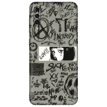 Samsung A/S Series Phone Skins (All Models) - Never Have Love Anime - 3D Embossed Finish (L-260) Samsung Galaxy A30s