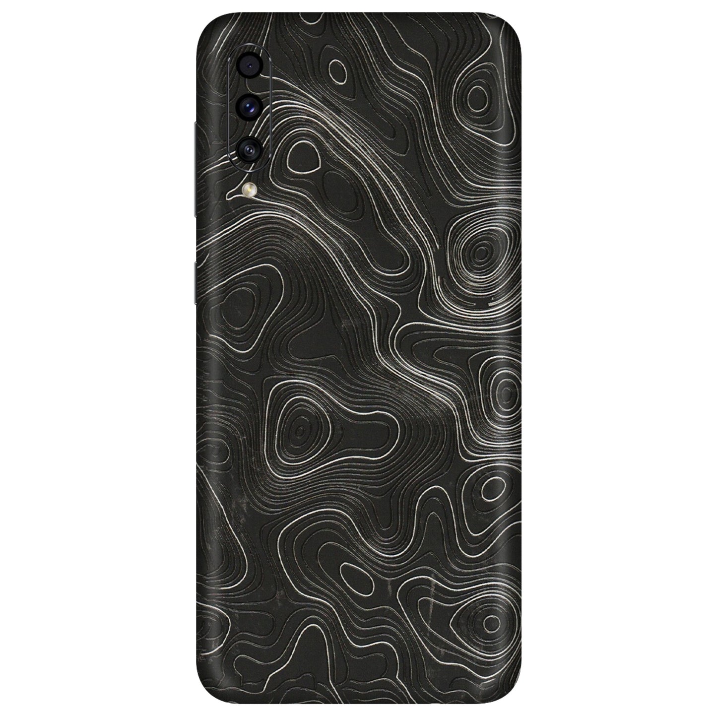 Samsung A/S Series Phone Skins (All Models) - Abstract White Line Map - 3D Embossed Finish (L-269) Samsung Galaxy A30s