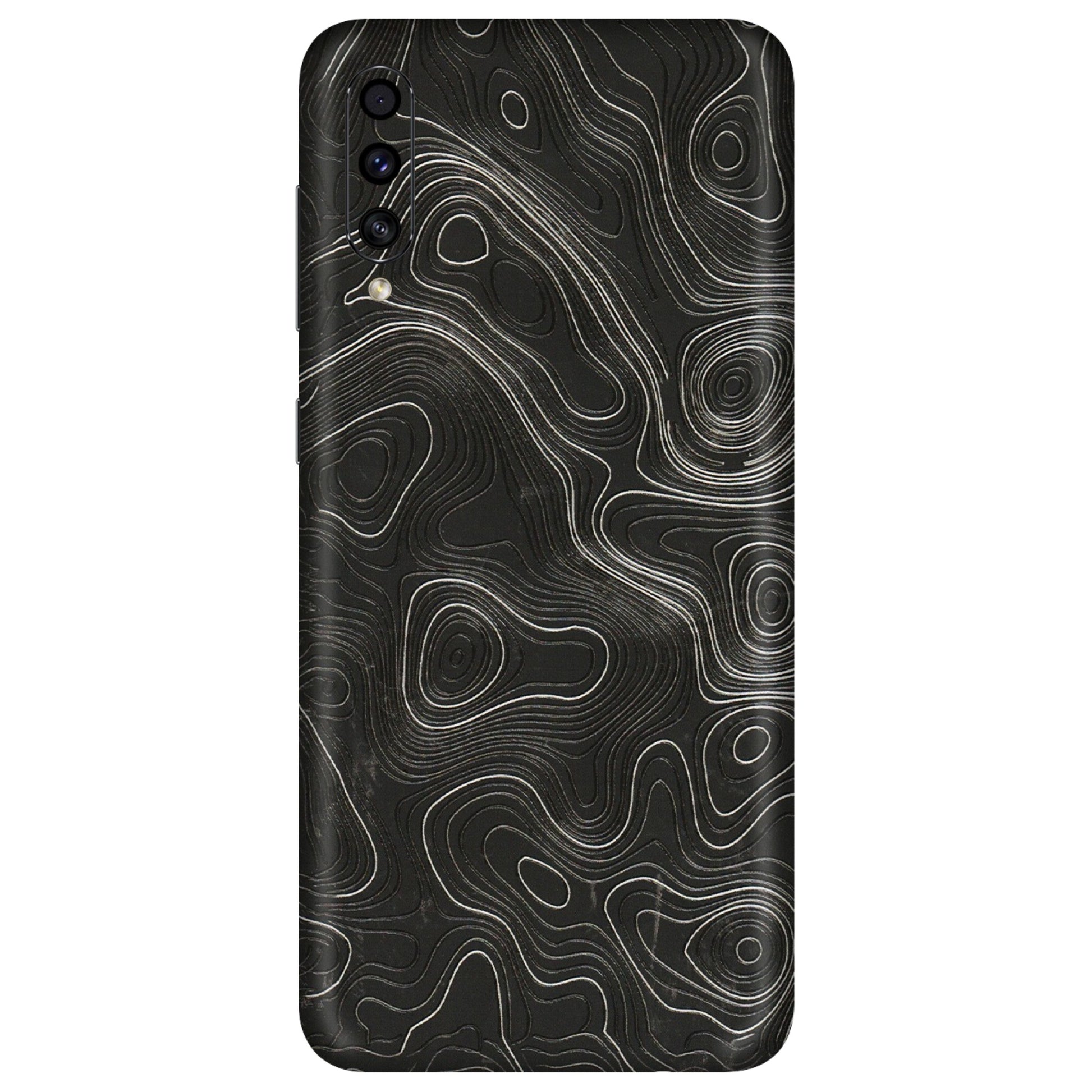 Samsung A/S Series Phone Skins (All Models) - Abstract White Line Map - 3D Embossed Finish (L-269) Samsung Galaxy A30s