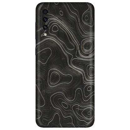 Samsung A/S Series Phone Skins (All Models) - Abstract White Line Map - 3D Embossed Finish (L-269) Samsung Galaxy A30s