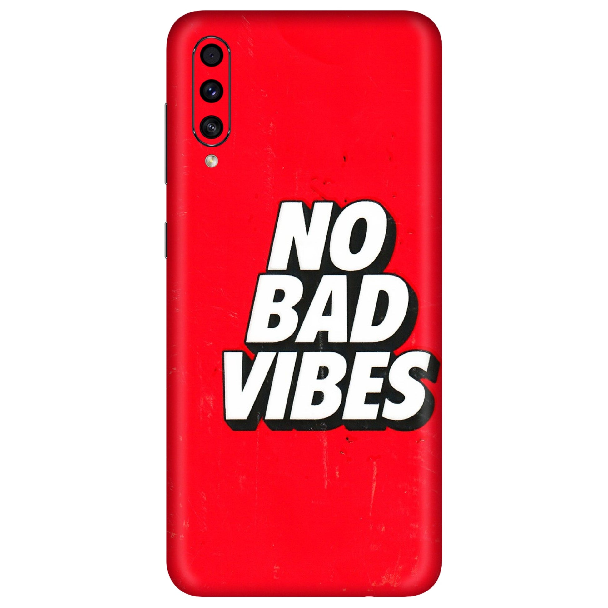 Samsung A/S Series Phone Skins (All Models) - No Bad Vibes - 3D Embossed Finish (L-280) Samsung Galaxy A30s