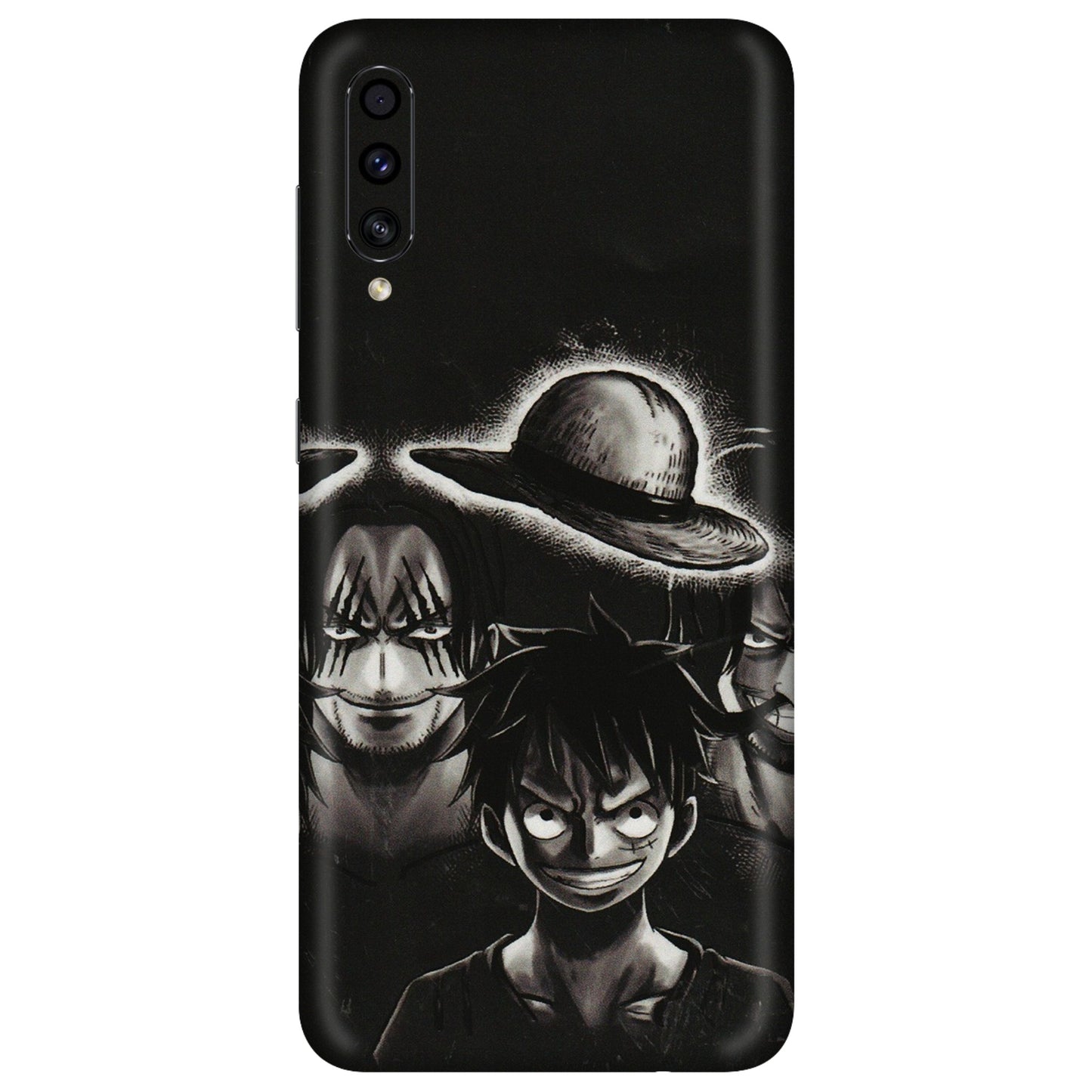 Samsung A/S Series Phone Skins (All Models) - Black Luffy Hat - 3D Embossed Finish (L-57) Samsung Galaxy A30s