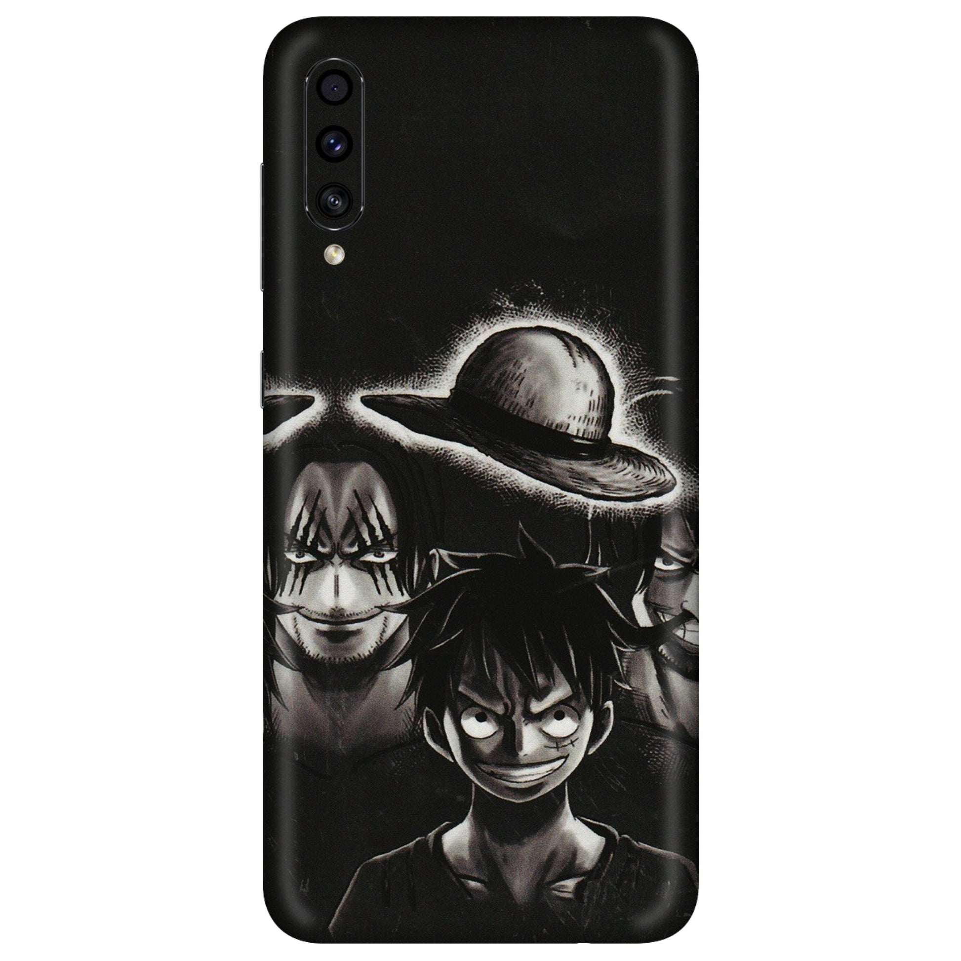 Samsung A/S Series Phone Skins (All Models) - Black Luffy Hat - 3D Embossed Finish (L-57) Samsung Galaxy A30s