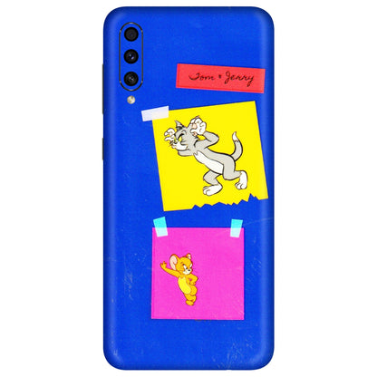 Samsung A/S Series Phone Skins (All Models) - Tom N Jerry Sticky Notes - 3D Embossed Finish (L-88) Samsung Galaxy A30s