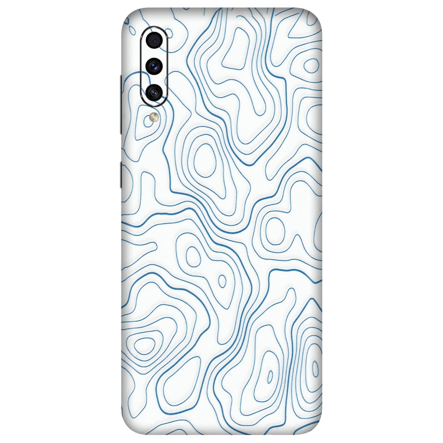 Samsung A/S Series Phone Skins (All Models) - Blue And White Swirls - Matte Finish (M-139) Samsung Galaxy A30s