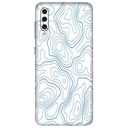Samsung A/S Series Phone Skins (All Models) - Blue And White Swirls - Matte Finish (M-139) Samsung Galaxy A30s