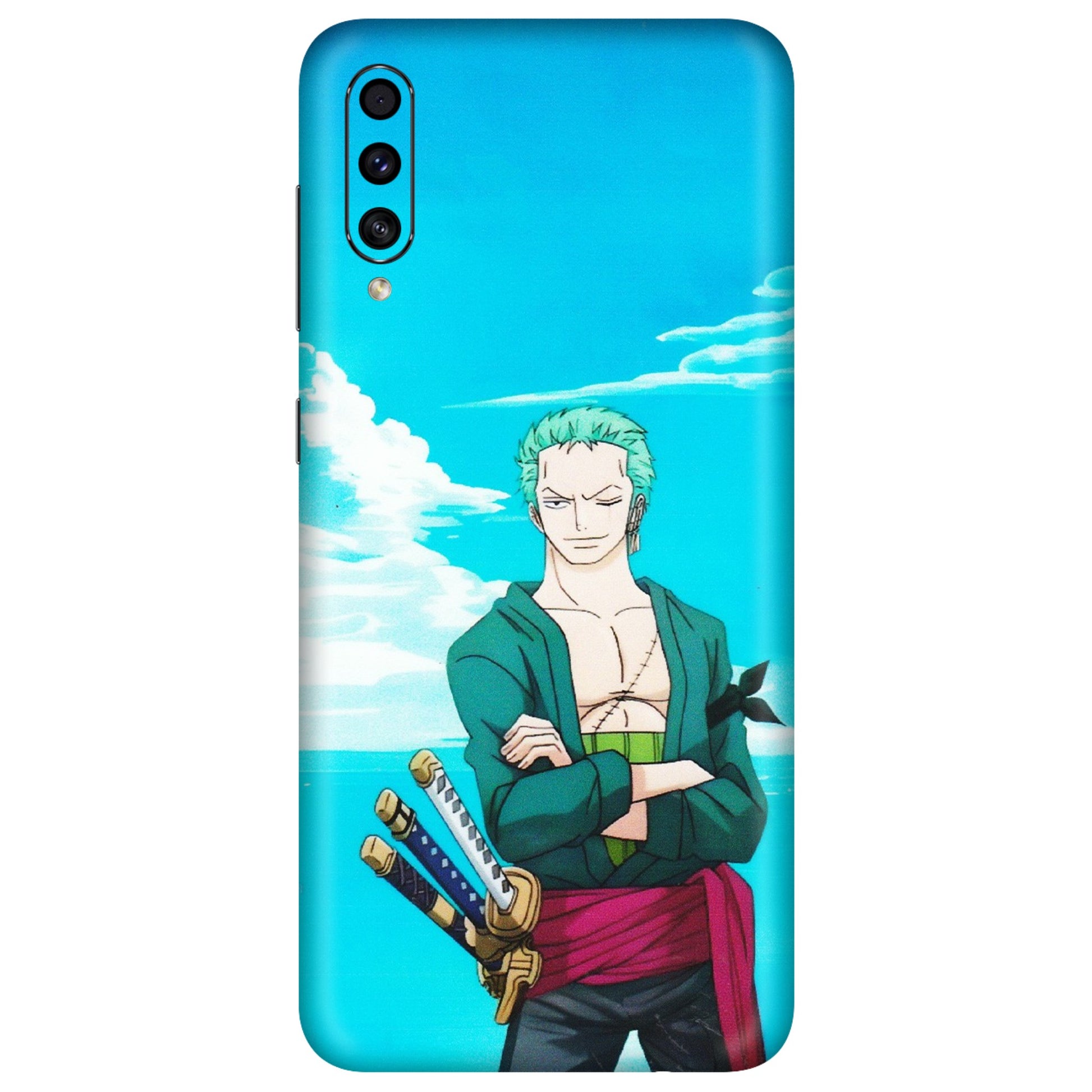 Samsung A/S Series Phone Skins (All Models) - Cool Swordman Zoro Anime - Matte Finish (M-143) Samsung Galaxy A30s