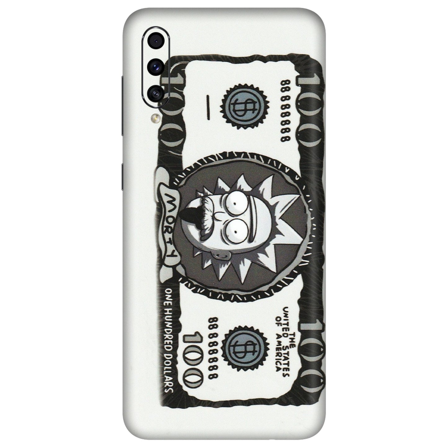 Samsung A/S Series Phone Skins (All Models) - Rick And Morty Hundred Dollar Anime - Matte Finish (M-161) Samsung Galaxy A30s