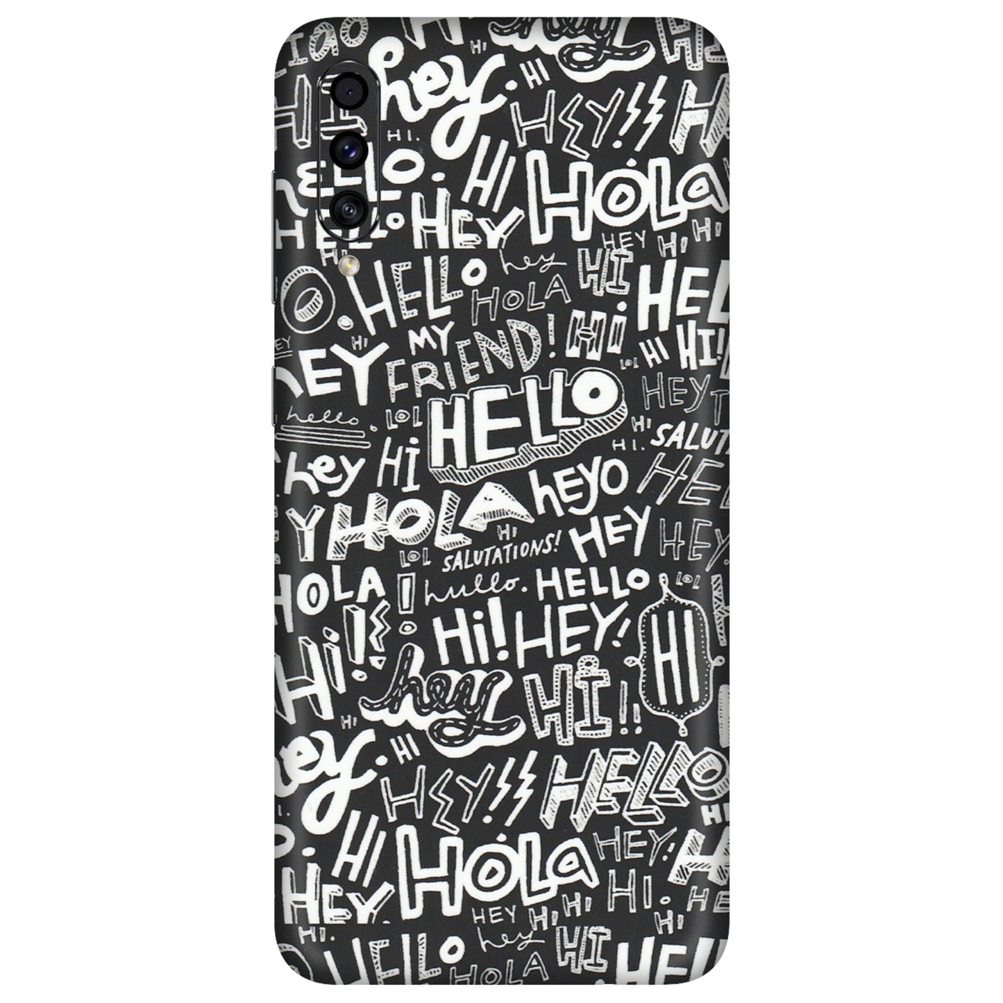 Samsung A/S Series Phone Skins (All Models) - Hi Hello Doodles - Matte Finish (M-25) Samsung Galaxy A30s