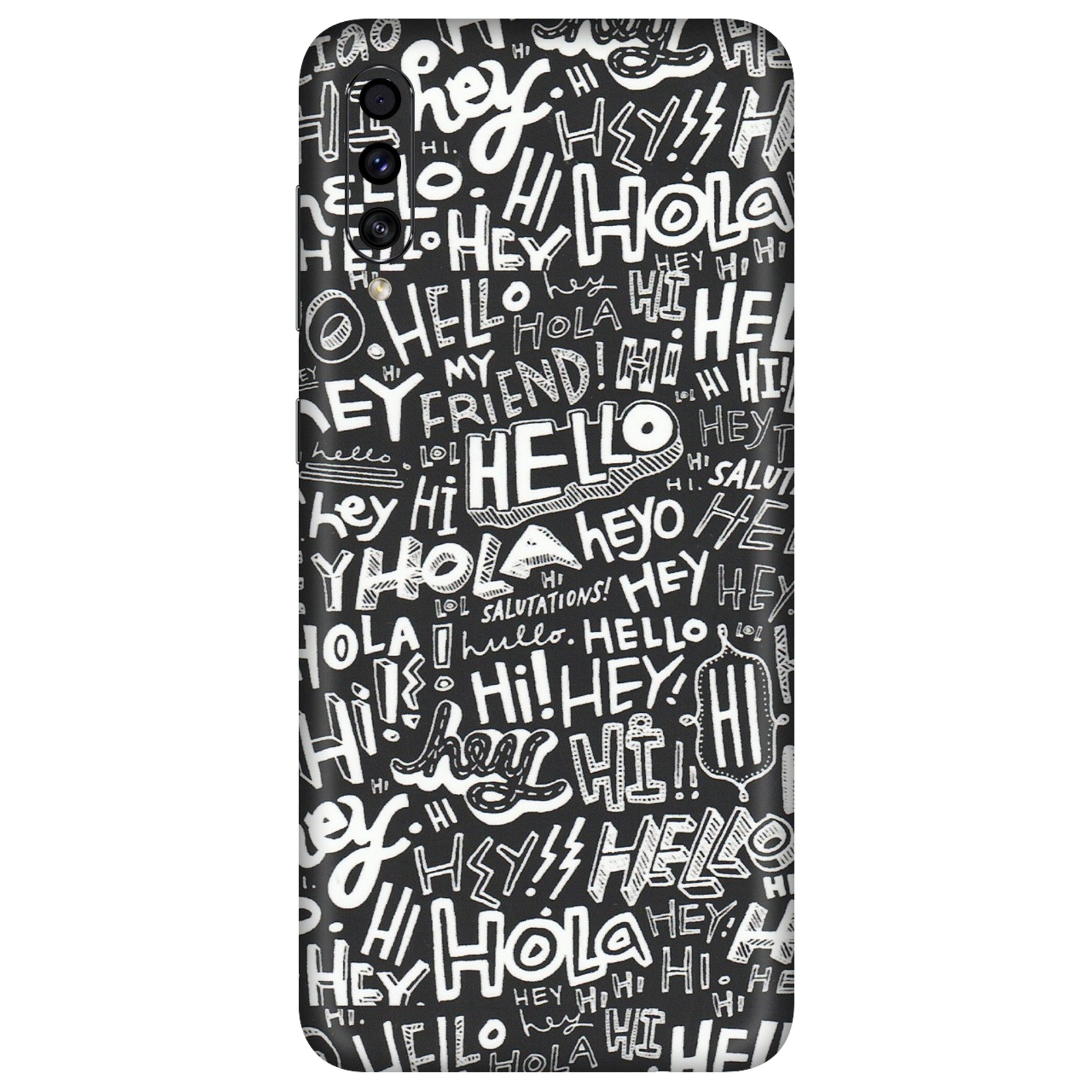 Samsung A/S Series Phone Skins (All Models) - Hi Hello Doodles - Matte Finish (M-25) Samsung Galaxy A30s