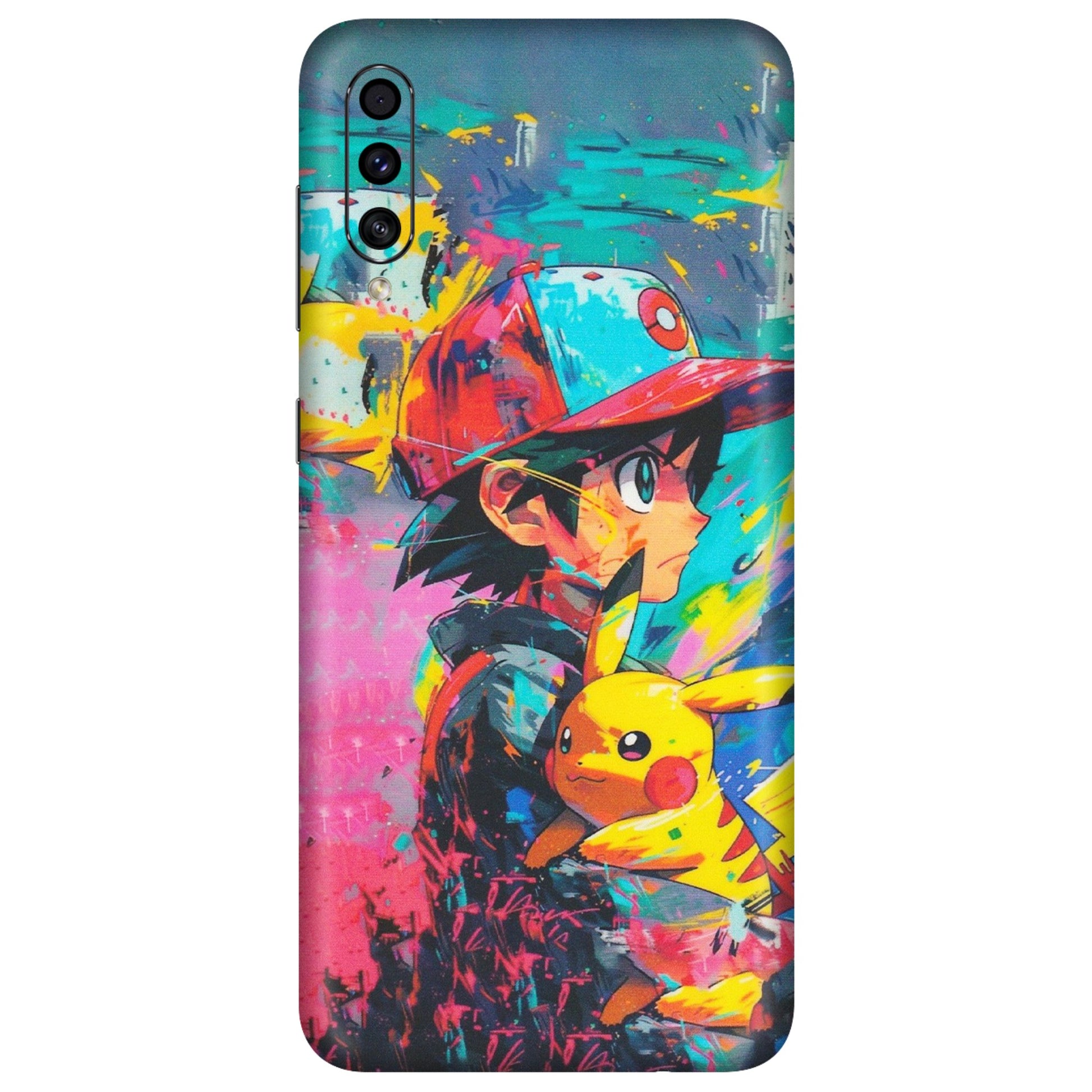 Samsung A/S Series Phone Skins (All Models) - Ash & Pikachu - Matte Finish (M-26) Samsung Galaxy A30s
