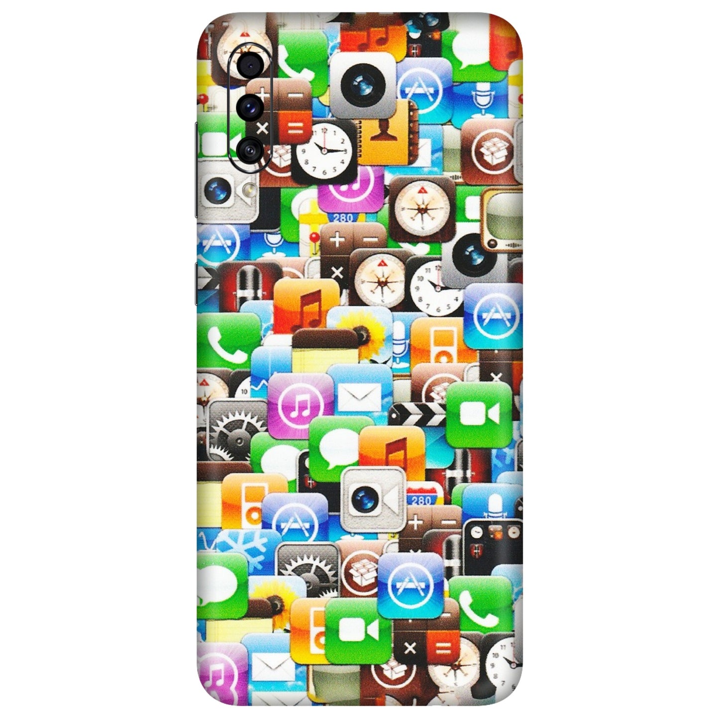 Samsung A/S Series Phone Skins (All Models) - All Apple Icons - Matte Finish (M-93) Samsung Galaxy A30s