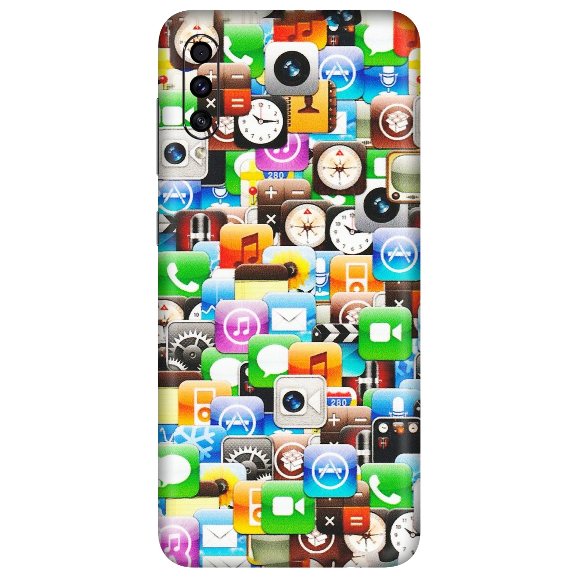 Samsung A/S Series Phone Skins (All Models) - All Apple Icons - Matte Finish (M-93) Samsung Galaxy A30s