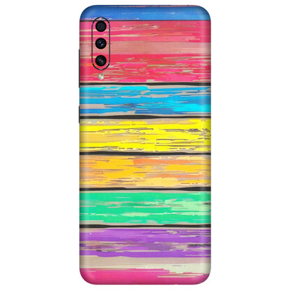 Samsung A/S Series Phone Skins (All Models) - Multi Colour Wooden Wall - Matte Finish (M-96) Samsung Galaxy A30s