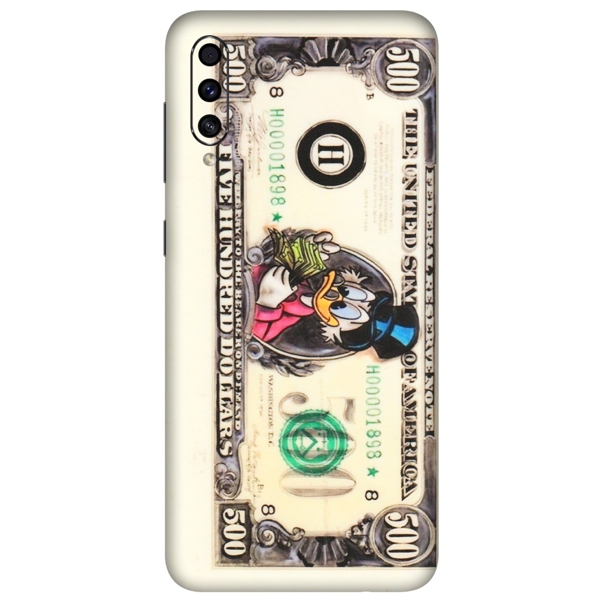 Samsung A/S Series Phone Skins (All Models) - Five Hundred Dollar Duck - Transparent Finish (T-15) Samsung Galaxy A30s