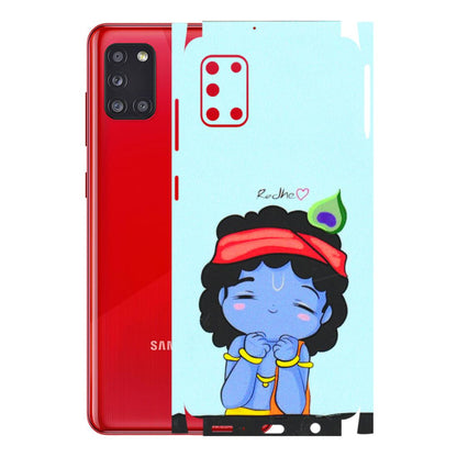 Samsung A/S Series Phone Skins (All Models) - Radhe Radhe Cute Toon - 3D Embossed Finish (L-05) Samsung Galaxy A31