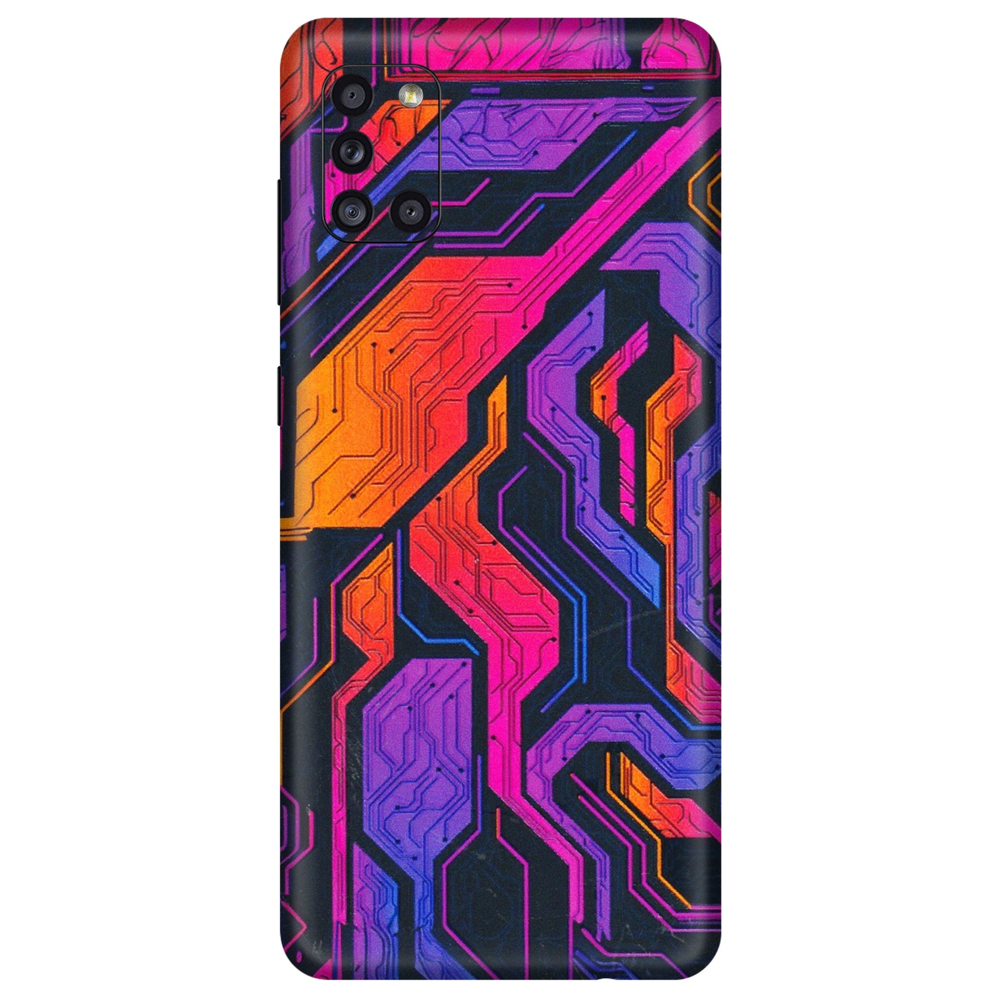 Samsung A/S Series Phone Skins (All Models) - Tech Circuits Futuristic - 3D Embossed Finish (L-07) Samsung Galaxy A31