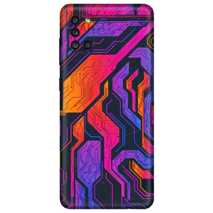 Samsung A/S Series Phone Skins (All Models) - Tech Circuits Futuristic - 3D Embossed Finish (L-07) Samsung Galaxy A31