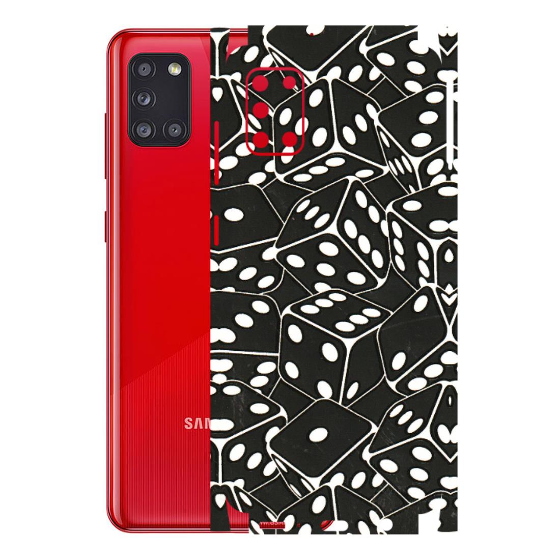Samsung A/S Series Phone Skins (All Models) - Big Black Dices - 3D Embossed Finish (L-106) Samsung Galaxy A31